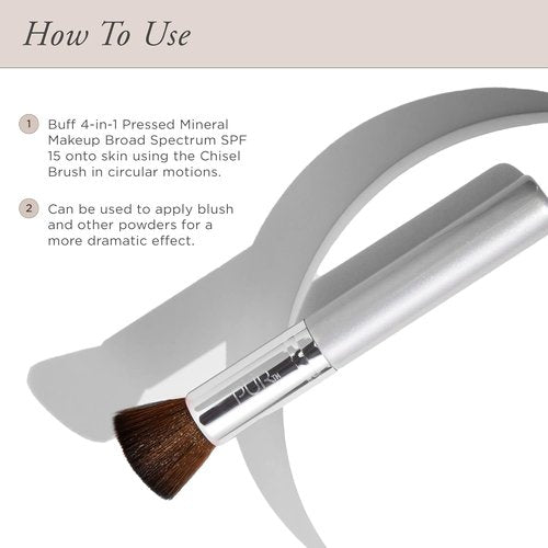 PÜR MINERALS Chisel Brush - Flat Top Makeup Brush with Synthetic, Cruelty-Free Bristles - 1 Ct.