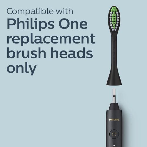 Philips One by Sonicare Rechargeable Toothbrush - Shadow Black | Compact & Powerful Cleaning