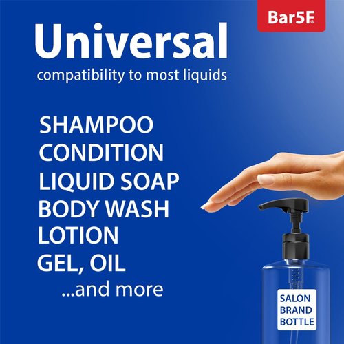 Salon Brand 33.8 oz Shampoo & Conditioner Pumps - 2-Pack Dispenser for 1-Inch Neck Bottles | Black