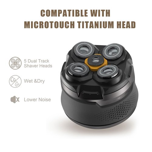 4PCS Shaver Replacement Blades Compatible with MicroTouch Titanium Head,Stainless Steel Material