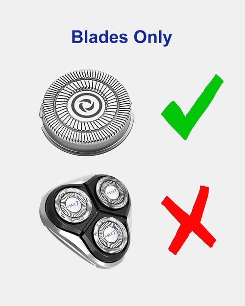 Electric Razor Blades Replacement for Pritech Electric Shaver rsm-1505 Replacement Heads, 3 Replacement Blades(Blades Only), 2 Cleaning Brush