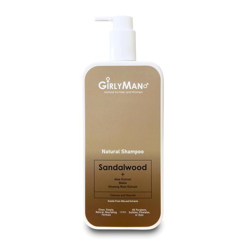 Natural Non Toxic Shampoo-Made with Olive Oil, Argan Oil, & Biotin, No Artificial Fragrance, Nourishing Ingredients, For All Hair Types, Family Owned (Sandalwood)