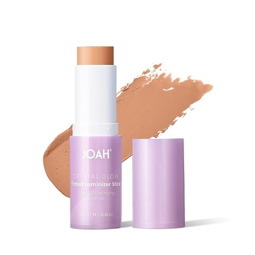 JOAH Crystal Glow Tinted Luminizer Stick - Multitasking Highlighter & Bronzer for Natural Glow | Medium Warm Undertones