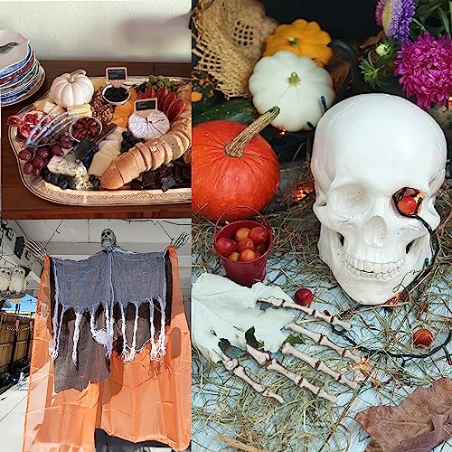Realistic Life Size Skeleton Hands for Halloween Props and Decorations - 1 Pair