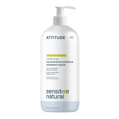 ATTITUDE Hair Conditioner - Soothing Oat Formula for Sensitive Dry Scalp | 32 Fl Oz, Vegan & Gentle