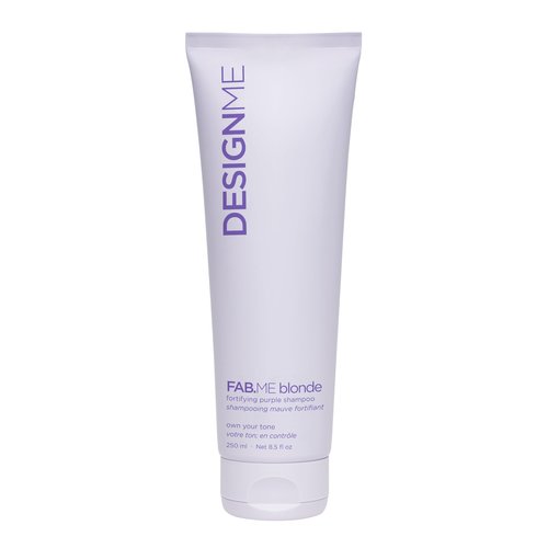 Design.Me FAB.ME Blonde Fortifying Purple Shampoo | Toning Purple Shampoo for Blonde Hair - Neutralizes Brass and Yellow Tones | Enriched with Hyaluronic Acid | Color Depositing Formula