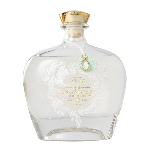 Lollia Snowdrop Bubble Bath, 22 fl oz, 650 ml, Winterberry & Cashmere Fragrance, Luxury Hydrating Women's Bubbling Bath Soap, Delicate & Relaxing Scented Skin Care