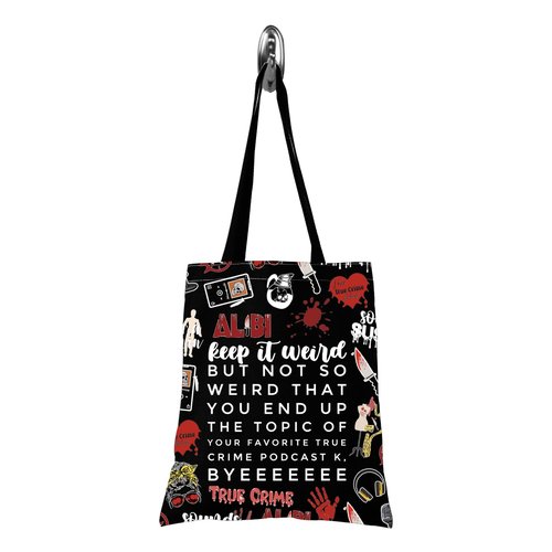 Morbid Crime Inspired Gift True Crime Club Makeup Bag True Crime Fan Zipper bag (BYEEEEEEE tote)