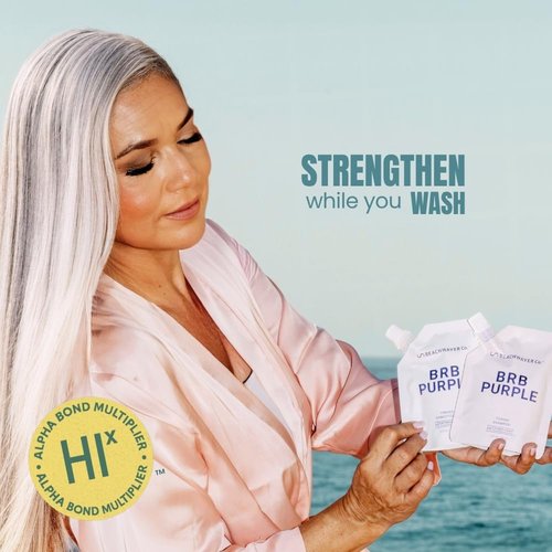 Beachwaver Co. BRB Blonde Purple Shampoo - Travel Size (3 Oz) | Anti-Brass Toning & Moisturizing Formula for Blonde & Grey Hair