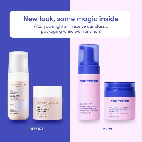 Evereden Kids Routine Bundle - Nourishing Detangling Shampoo & Conditioner | Multi-Vitamin Face Wash & Cream for Ages 3+