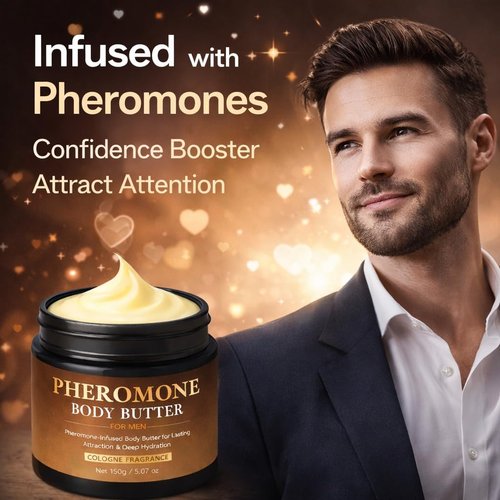 **Skiennix Pheromone Body Butter for Men - Non-Greasy, Long-Lasting Scent | 5 oz Vegan Cream**