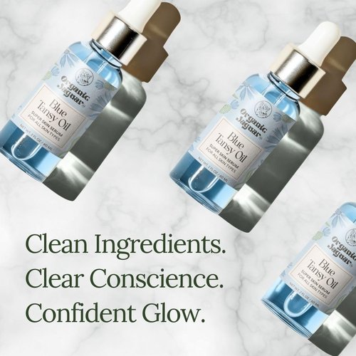 **Jaguar Organic Blue Tansy Super Skin Face Serum - Hydrating Night Moisturizer & Facial Oil for Healthy Aging | 2 fl oz**
