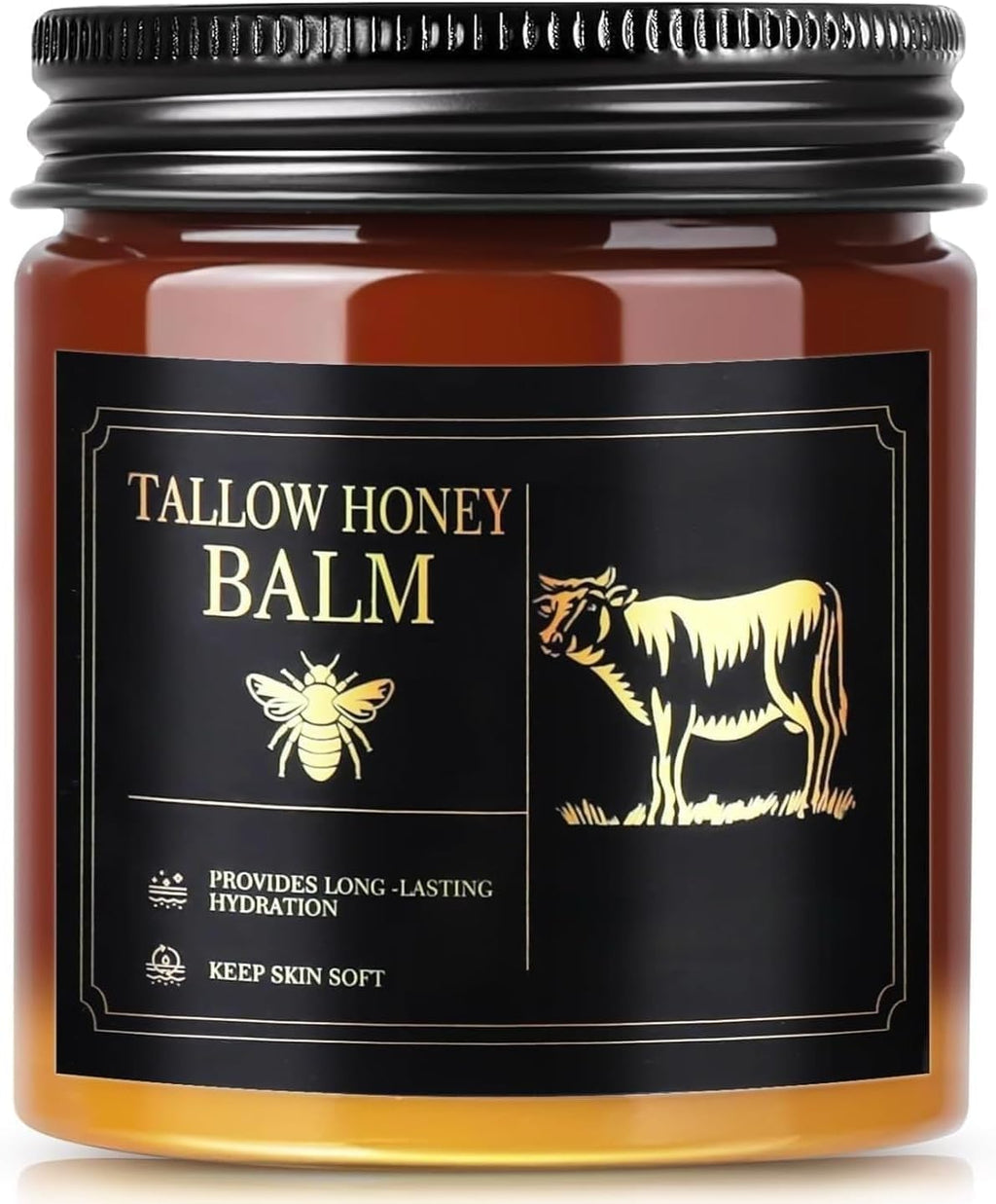 WOMEIKI Beef Tallow for Skin,Organic Whipped Beef Tallow Face Moisturizer with Raw Honey and Beeswax,Natural Grass Fed Tallow and Honey Balm,Moisturizer for Face,Body (Unscented)