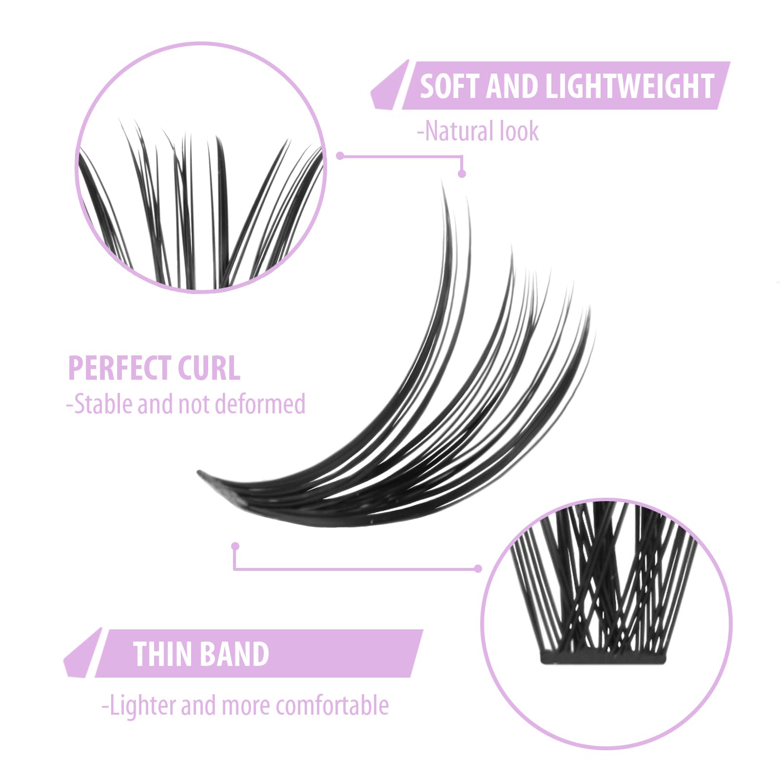 WONSIS Individual Lashes, Lash Clusters, 280 Pcs 30D Individual Lash Extensions, Natural Soft Lightweight Reusable DIY Eyelash Extensions, Thickness 0.07mm C Curl False Eyelashes (30D 8-16mm)…