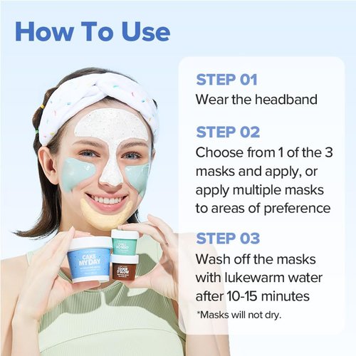 I DEW CARE Wash Off Face Mask Set - Sundae Scoop | Skincare Set for Girls & Teens, Face Mask Kit, Moisturizing & Soothing, Hydrating, Hyaluronic Acid, Travel Mini, Stocking Stuffers, Teen Girl Gifts