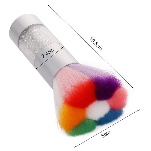 2 Pcs Nail Art Dust Brush Remover Nail Powder For Acrylic Gel UV Nail