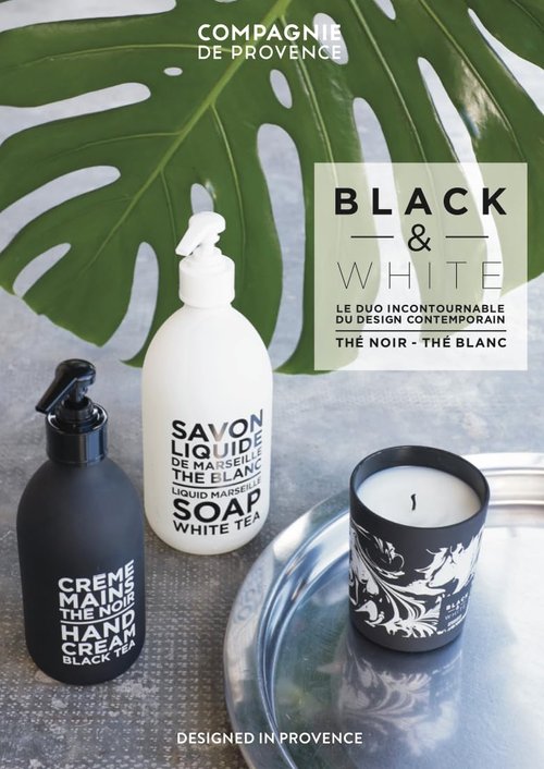 Compagnie de Provence Luxury Hand Cream - Black Tea Scent | 10 Fl Oz Glass Pump Bottle