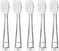 Teeteck 5 Pack Kids Toothbrush Replacement Heads Compatible with SEAGO SG513/SG977/SGEK6, DadaTech DT-K6/DT-BB1/DT-977, Brush-Baby WildOnes(Ages 3years+/Transparent)