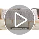 Pink Bow Tablecloth 60x120 Inch Rectangular Spun Polyester Home Decor