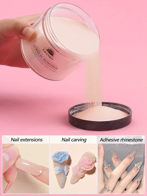 EBANKU Acrylic Nail Powder - 4.2oz Nude Powder for Nail Extensions & Sculpting | Perfect Gift for Women