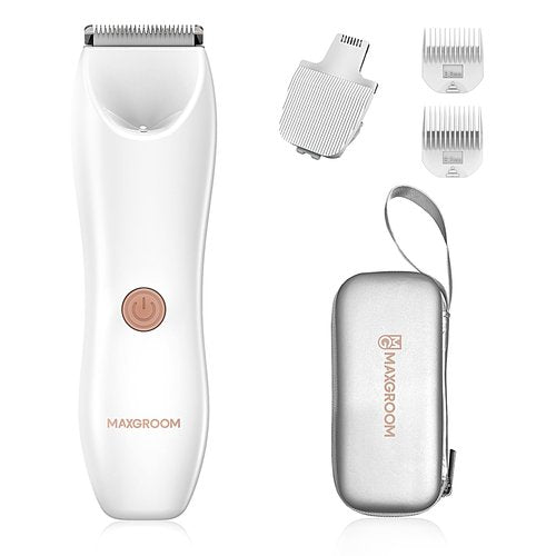 Heyfeel Women's Electric Hair Trimmer, IPX7 Waterproof Bikini Trimmer with LED Light, USB Rechargeable Razor for Pubic & Body Hair, Wet/Dry Use, Gift for Women, Wife, Girls