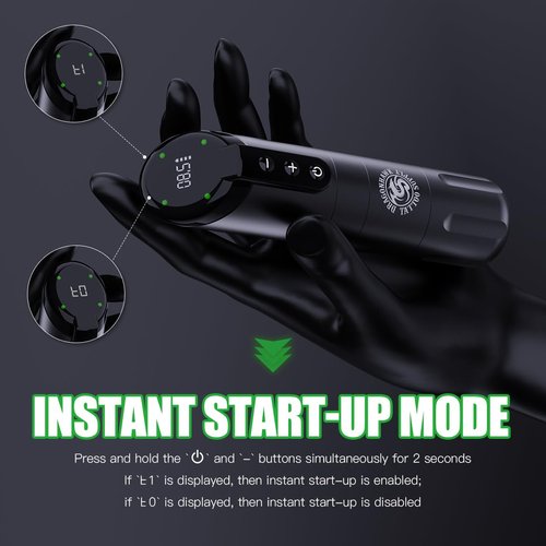 Dragonhawk Tattoo Gun Kit Wireless Beginner Tattoo Kit Complete Tattoo Machine Kit Big Screen Battery Power Supply