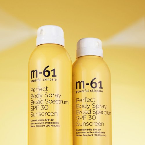 M-61 Sunscreen Spray SPF 30 - Lightweight Clear Mist, Water Resistant | Vitamin E & Aloe | 6 Fl Oz