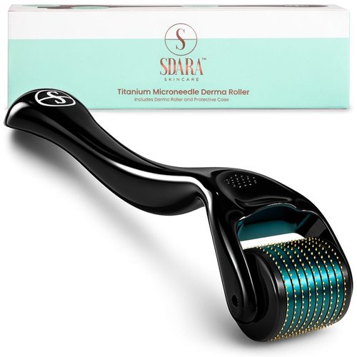 Sdara Skincare Roller for Face, Beard, Hair - Skincare for Men and Women (Shiny Black)