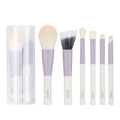 MSQ Make Up Brushes 6PCS Makeup Brush Set Premium Synthetic Powder Brush Blending Brush Eyeshadow Brushes Concealer Brush Stippling Brush with Case (Purple)