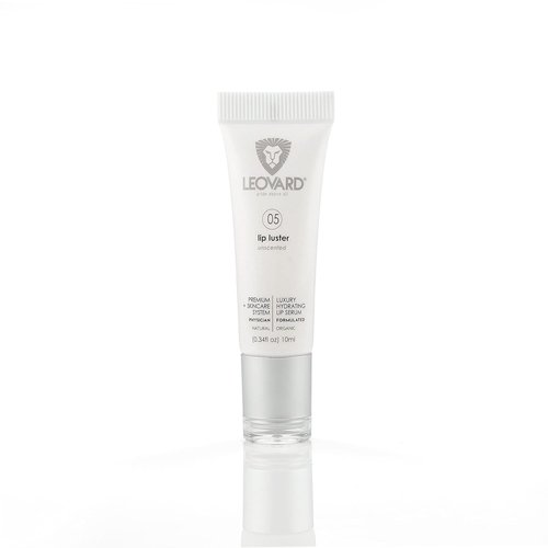 Leovard Lip Luster Hyaluronic Acid Lip Balm - Organic Hydrating Treatment for Fuller, Plump Lips (1 Pack)
