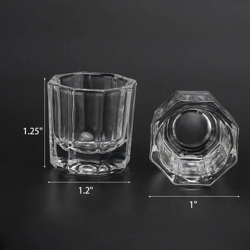 10 Pcs Glass Dappen Dish Cups Small Nail Bowl Monomer Dish Acrylic Liquid and Powder Holder Dapping Dish for Acrylic Nails