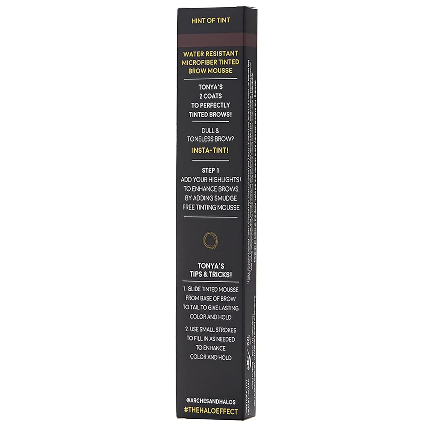 Arches and Halos Microfiber Tinted Brow Mousse - Water-Resistant Eyebrow Shaper - Vegan Auburn - 0.11 oz