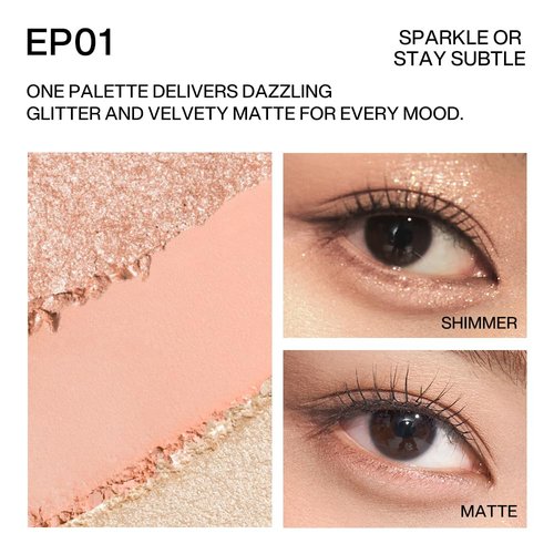 INTO YOU Eyeshadow Palette - 9 Vibrant Colors with Shimmer & Matte Shades | Long-Lasting, Smooth Formula, 0.26 Oz