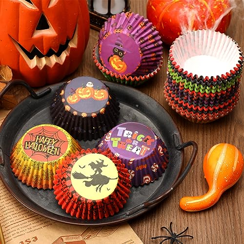 Halloween Cupcake Liners - Ghost Pumpkin Baking Cups Set of 450, 9 Designs