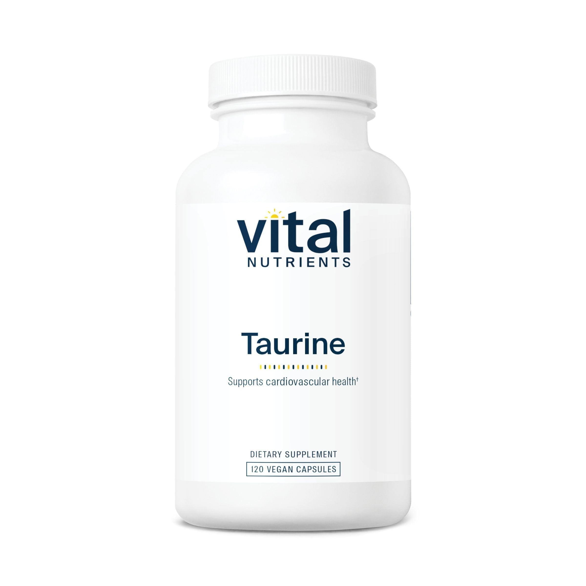 Vital Nutrients Taurine 1000mg - Vegan Amino Acid Detox Supplement - Taurine Supplement to Support Heart, Nerve, and Liver Health* - Gluten, Dairy, Soy Free - Non-GMO - 120 Capsules