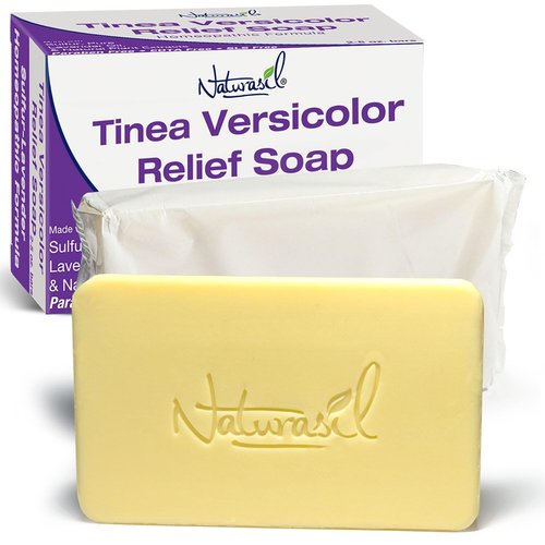 Naturasil Tinea Versicolor Treatment Soap (2) 5oz Bars | Max-Strength 10x Fast-Acting Antifungal Relief | Sulfur Soap Soothes & Restores Skin Pigment | Adult & Child Safe (2 Pack)