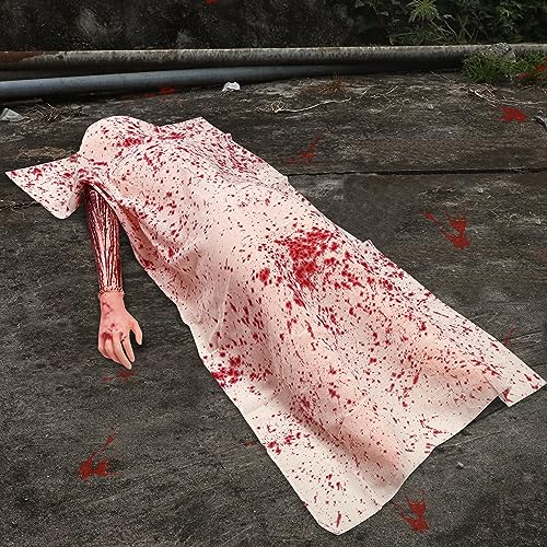 Scary Halloween Outdoor Dead Body Prop - Right Hand Only, 5.4ft, Haunted House Decoration