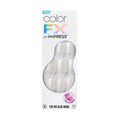 KISS Impress No Glue Mani Press-On Nails, Color FX, White Shimmer, Short Size, Squoval Shape, Includes 30 Nails, Prep Pad, Instructions Sheet, 1 Manicure Stick, 1 Mini File