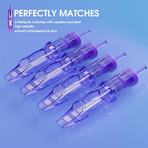 Mast Pro Tattoo Cartridge Needles 20Pcs 1025RM Disposable Membrane Premium Needles Bugpin Curved/Round Magnum for Artists & Beginners