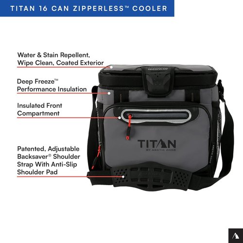 Titan by Arctic Zone Deep Freeze Cooler - Zipperless Hardbody Design with Superior Insulation | Durable & Convenient