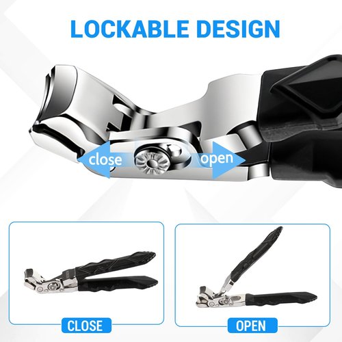 NURIUN 2026 Toenail Clippers for Seniors Thick Toenails, Angled Head Large Toe Nail Clippers for Thick Nails for Men, Heavy Duty Ingrown Toenail Clippers, Long Handle Slanted Nail Clippers Wide Jaw