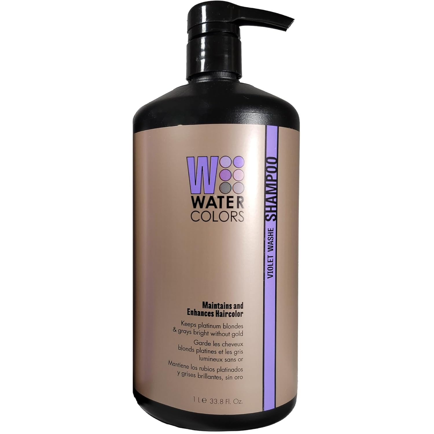 Watercolors Violet Color Depositing Shampoo - Sulfate & Paraben Free, 33.8 oz for Vibrant Haircolor