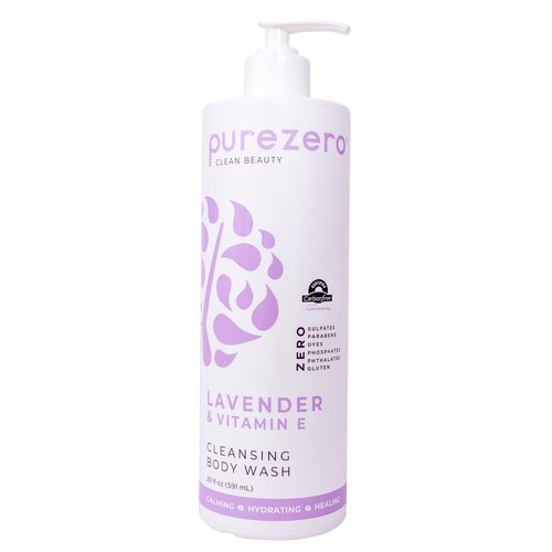 Purezero Lavender & Vitamin E Body Wash - 20 oz Calms and Invigorates Skin, Leaves Skin Hydrated and Moinsurized