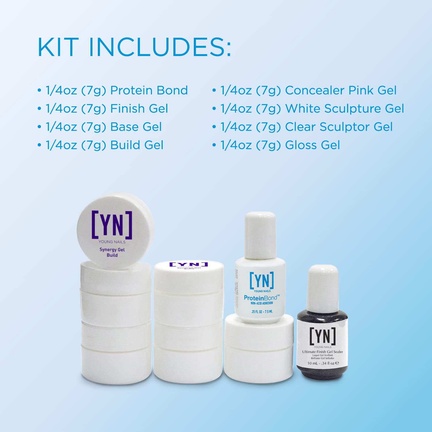 Young Nails Professional Nail Kit - Complete Starter Set for Beginners & Pros | Home Use