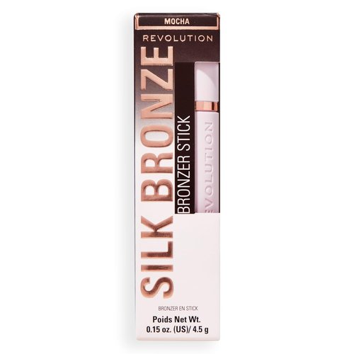 Revolution Beauty London Skin Silk Bronzer Stick - Buildable Cream-to-Powder Formula, Deep Mocha, 0.15 oz