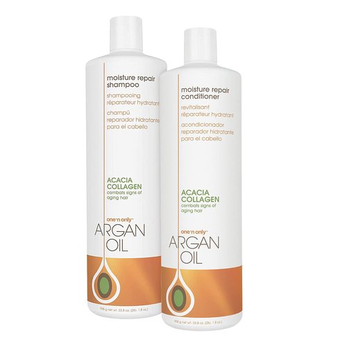One 'n Only Argan Oil Moisture Repair Shampoo & Conditioner Set - 33 Oz Each | Hydrating Formula