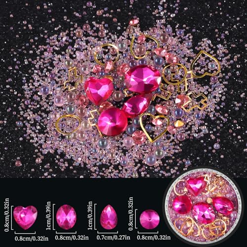 Micro Caviar Beads Kit 6 Colors Nail Art Rhinestones & Charms - Sparkle Gems & Rivets
