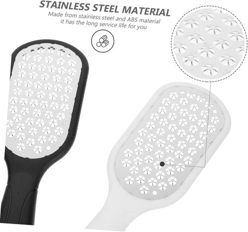 Healeved Stainless Steel Foot File - 8.38 Inch Callus Remover with Comfortable Handle & Hanging Hole