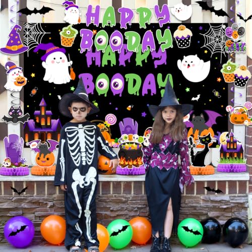 Halloween Birthday Party Decorations Kit Ghost Pumpkins Banner Balloons