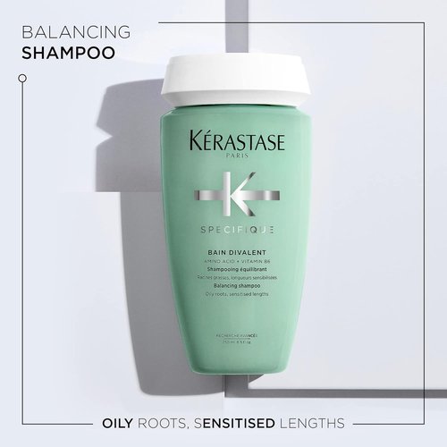 Kerastase Specifique Balancing Shampoo - Cleanses Oily Scalp & Hydrates Dry Hair Ends | 8.5 Fl Oz
